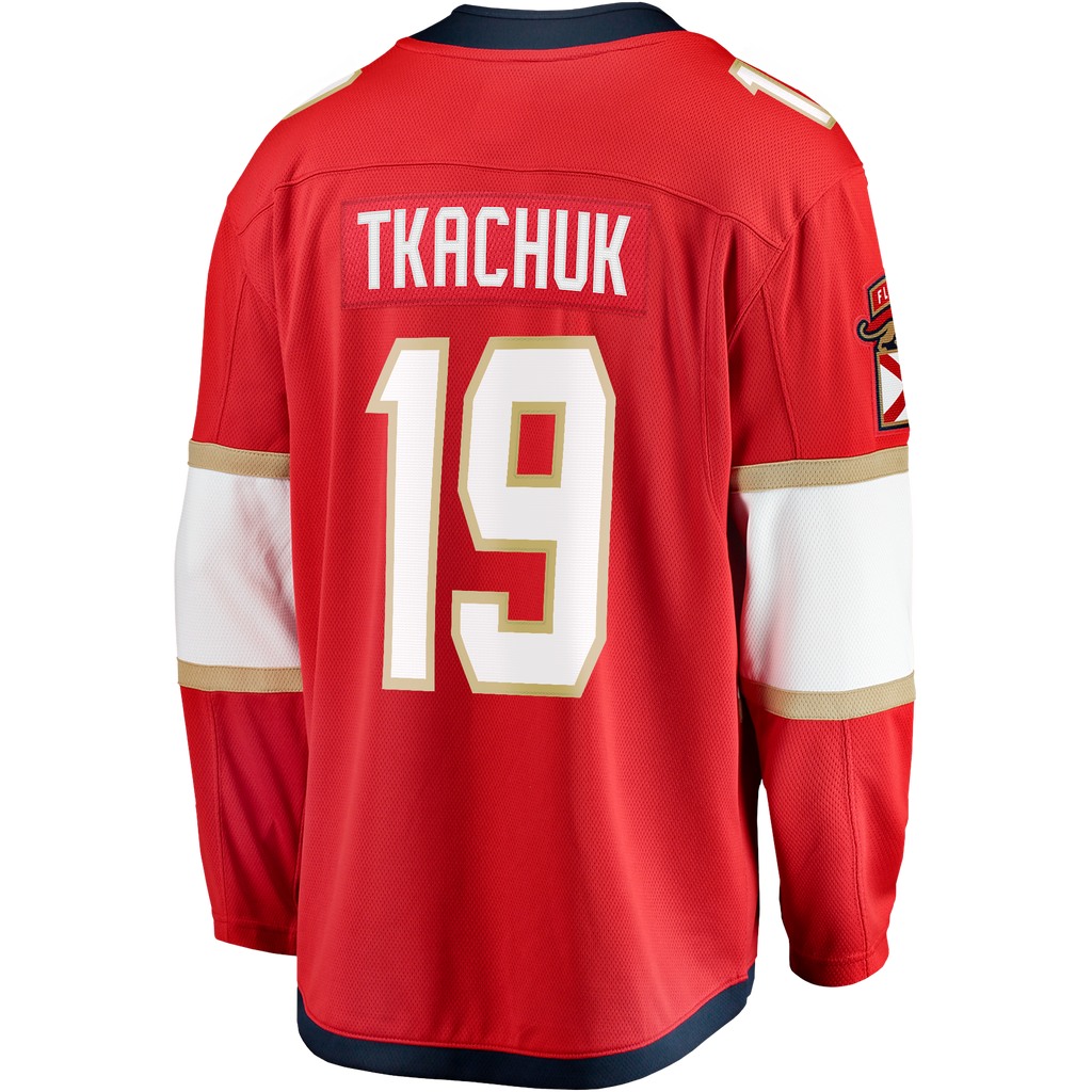 Florida Panthers Fanatics Home Breakaway Jersey - Red - Matthew Tkachuk - Mens
