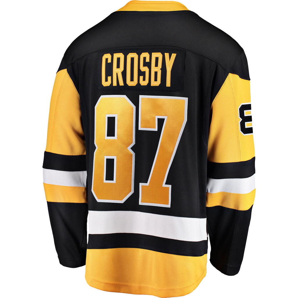Men's Fanatics Sidney Crosby Black Pittsburgh Penguins Captain Patch Home Breakaway Jersey