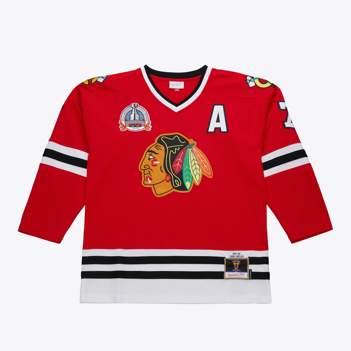 Chicago Blackhawks Mitchell & Ness Power Play Jersey Chris Chelios 1991