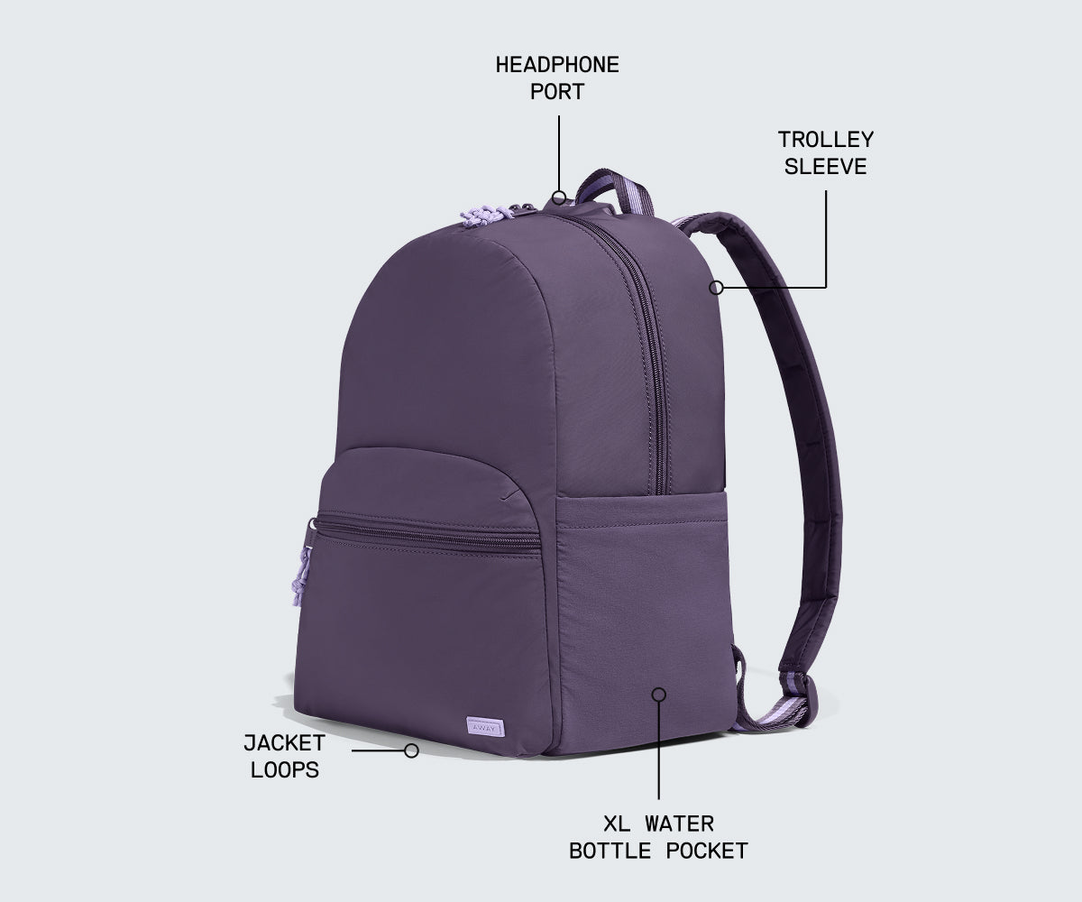 Away Featherlight Daily Backpack in Misty Purple