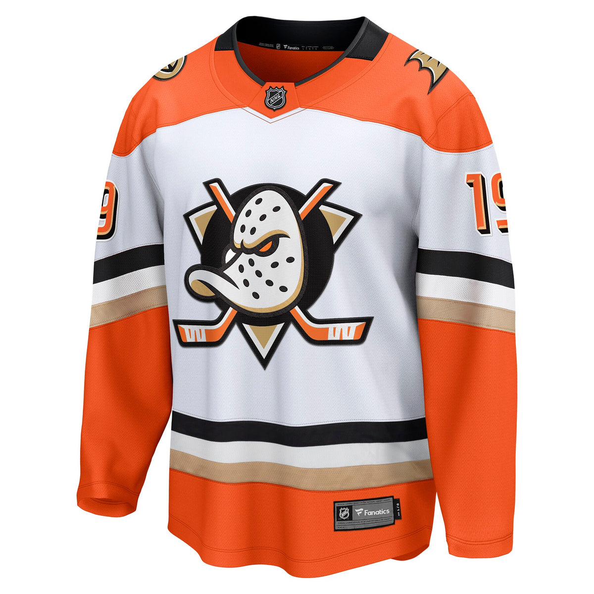 Anaheim Ducks Fanatics Road Breakaway Jersey - White - Troy Terry - Mens