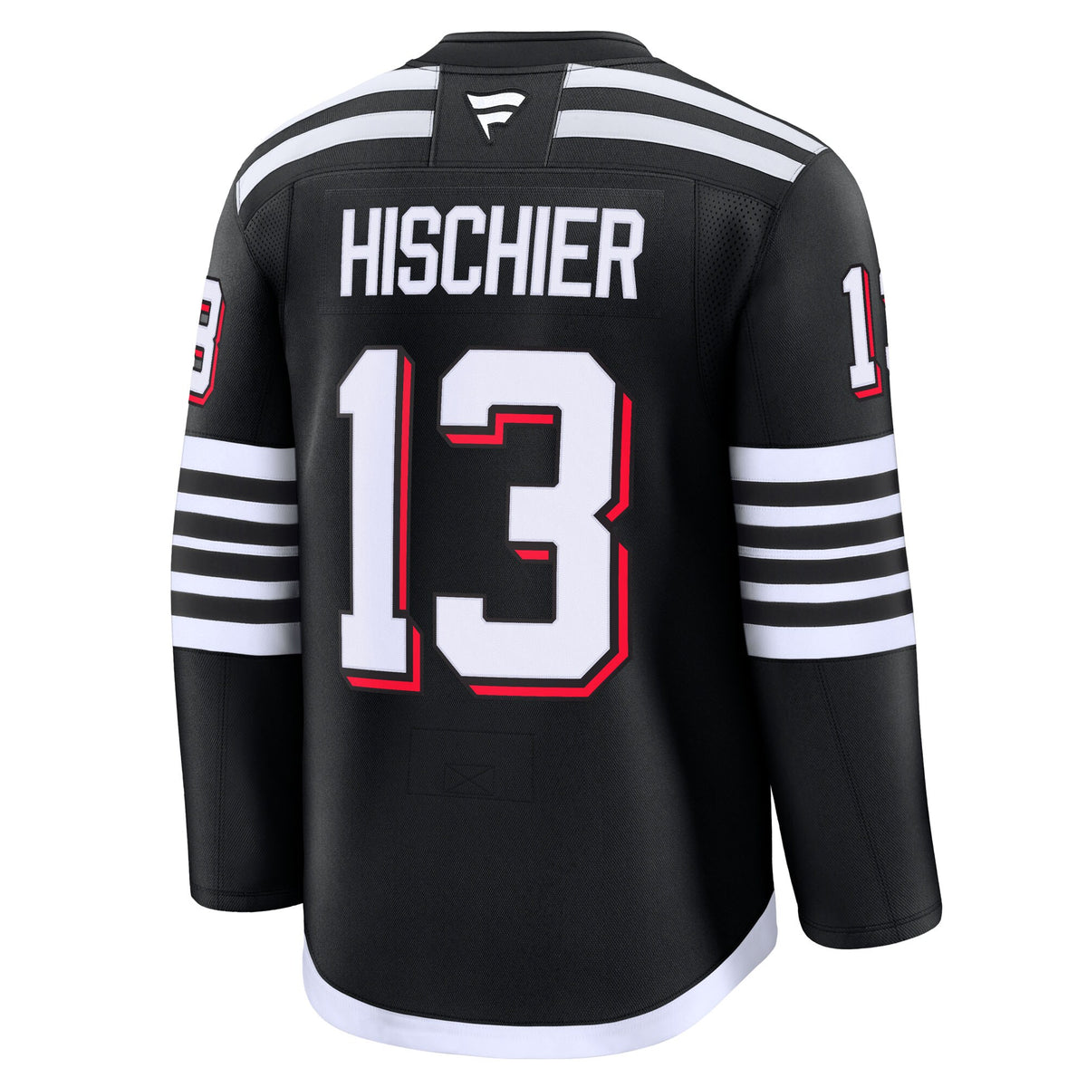 Men's Fanatics Nico Hischier Black New Jersey Devils Alternate Premium Jersey