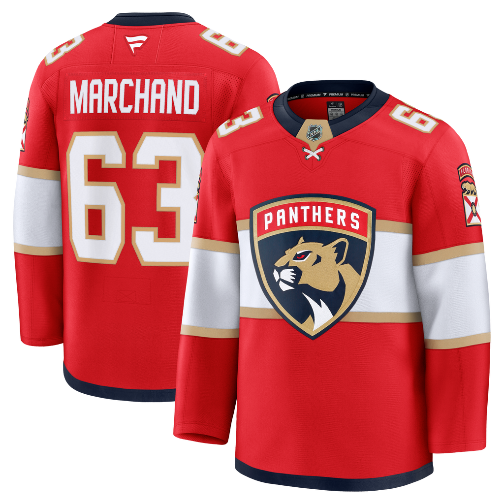 Florida Panthers Fanatics Home Premium Jersey - Red - Brad Marchand - Mens