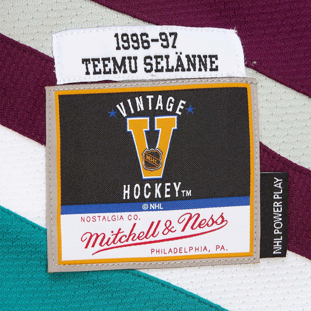 Anaheim Ducks Power Play Dark Jersey by Mitchell & Ness - Mens