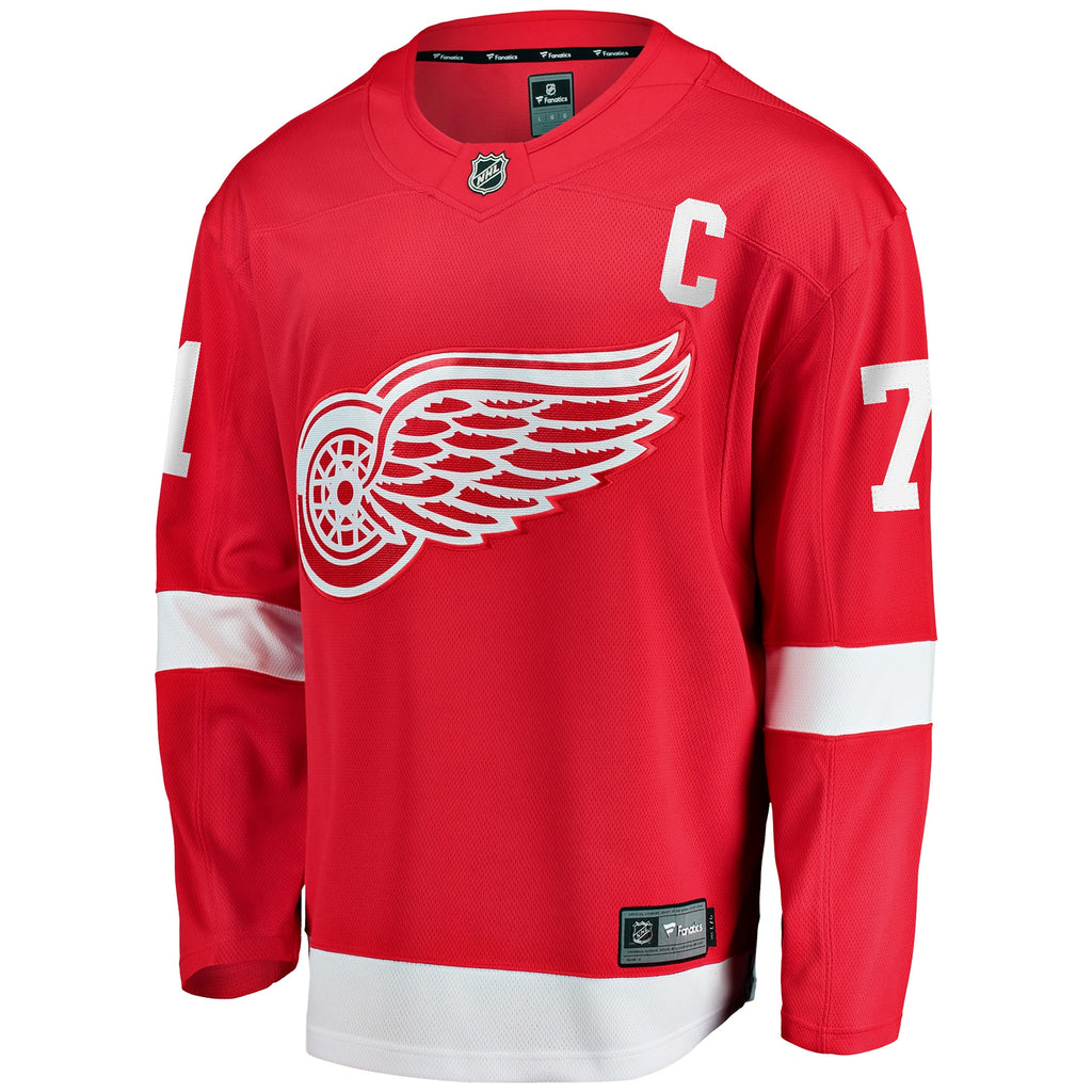 Men's Fanatics Branded Dylan Larkin Red Detroit Red Wings Captain Home Breakaway Jersey