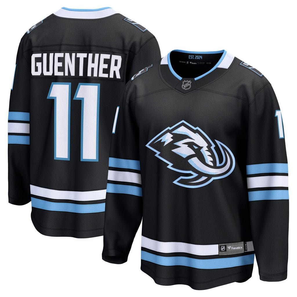 Utah Mammoth Fanatics Home Breakaway Jersey - Black - Dylan Guenther - Mens