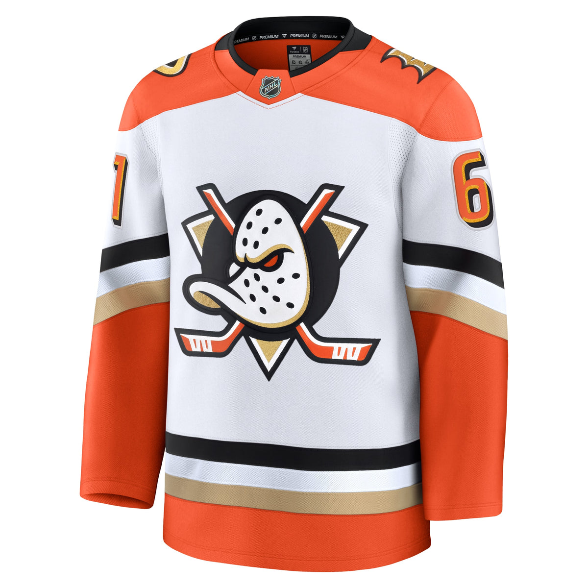 Anaheim Ducks Fanatics Away Premium Jersey - White - Cutter Gauthier - Mens