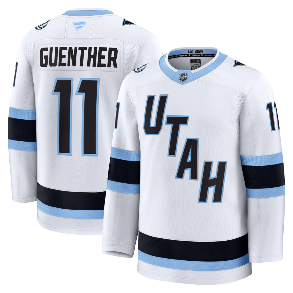 Utah Mammoth Fanatics Away Premium Jersey - White - Dylan Guenther - Mens