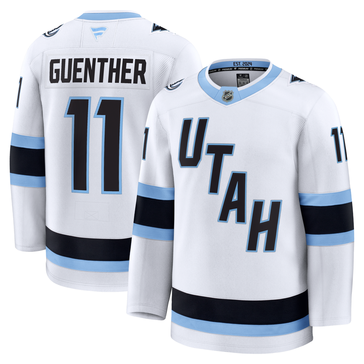 Utah Mammoth Fanatics Away Premium Jersey - White - Dylan Guenther - Mens