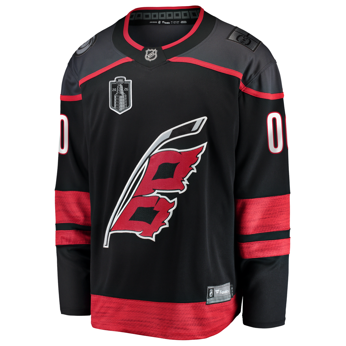 Men's Fanatics Black Carolina Hurricanes 2026 Stanley Cup Final Home Breakaway Custom Jersey