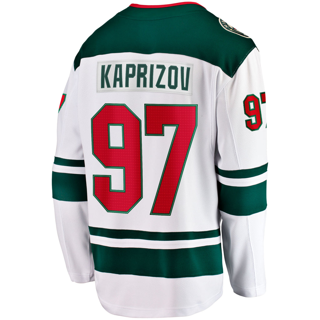 Minnesota Wild Fanatics Away Breakaway Jersey - White - Kirill Kaprizov - Mens
