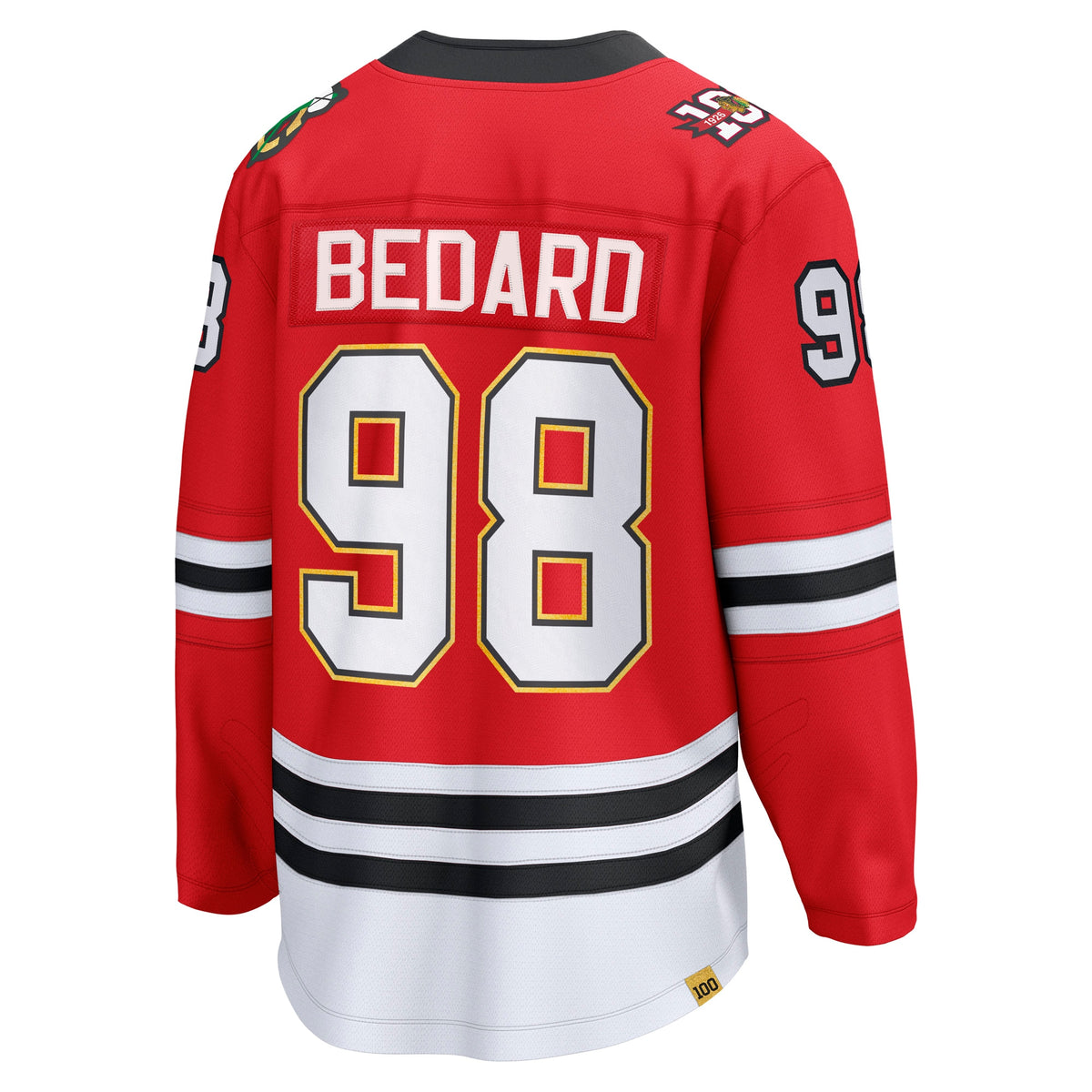 Chicago Blackhawks Fanatics Home Centennial Breakaway Jersey - Red - Connor Bedard - Mens