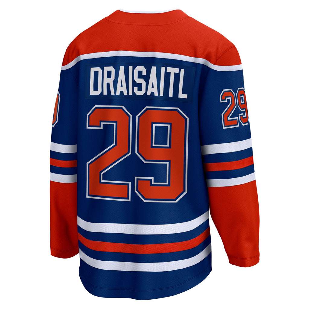 Edmonton Oilers Fanatics Home Breakaway Jersey - Navy - Leon Draisaitl - Mens