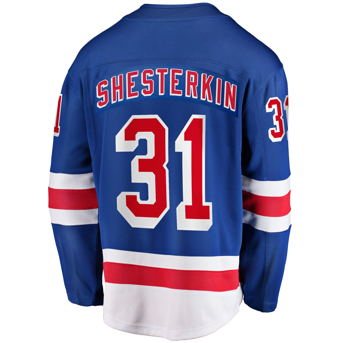 New York Rangers Fanatics Home Breakaway Jersey - Blue - Igor Shesterkin - Mens