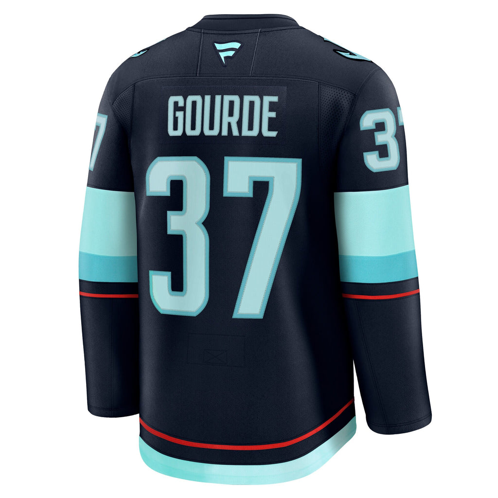 Seattle Kraken Fanatics Branded Home Premium Jersey - Deep Sea Blue  - Yanni Gourde - Mens
