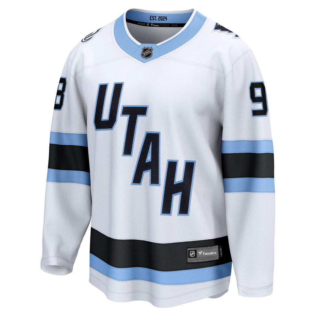 Utah Mammoth Fanatics Away Breakaway Jersey - White - Mikhail Sergachev - Mens