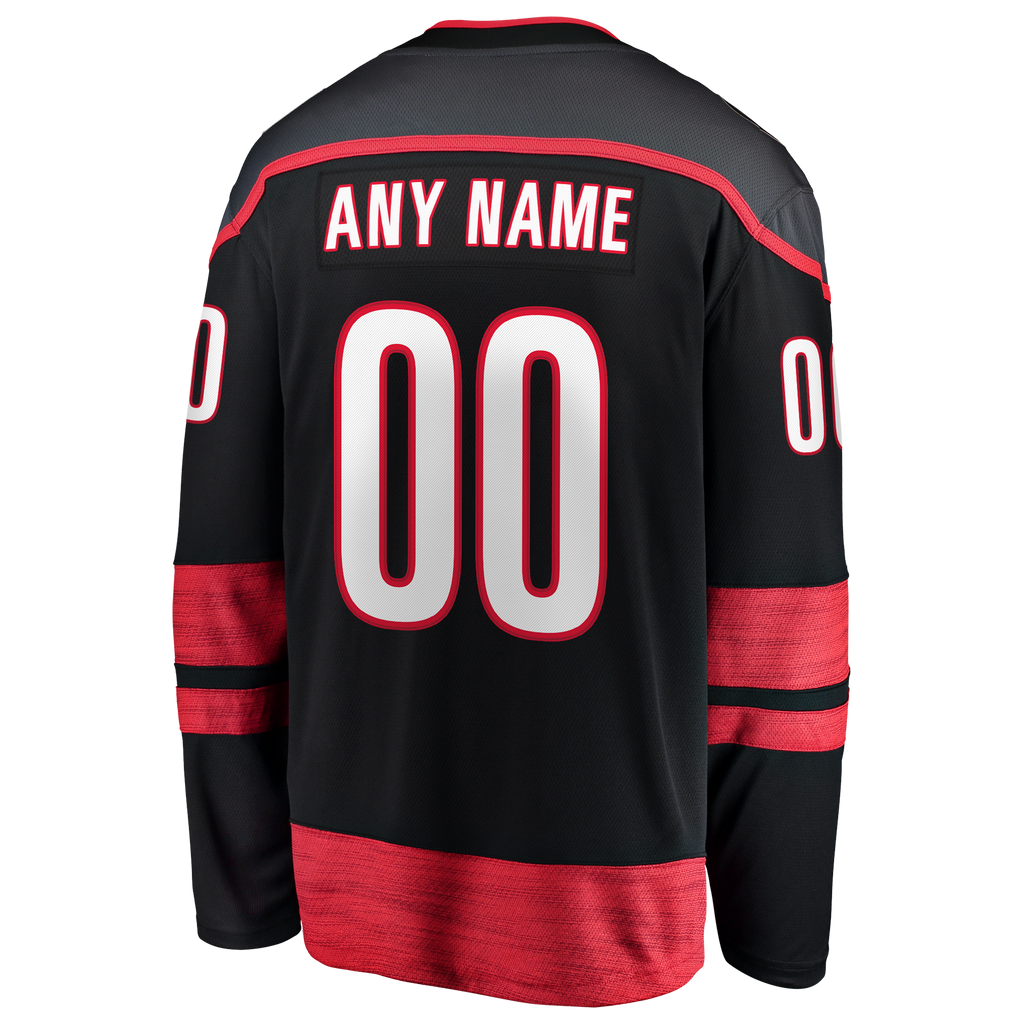 Men's Fanatics Black Carolina Hurricanes 2026 Stanley Cup Final Home Breakaway Custom Jersey