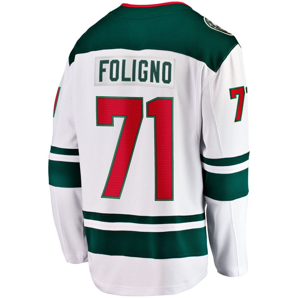 Minnesota Wild Fanatics Away Breakaway Jersey - White - Nick Foligno - Mens