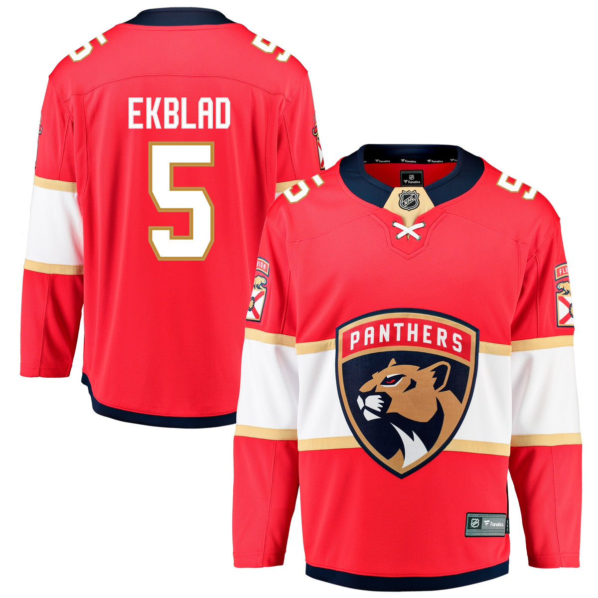Florida Panthers Fanatics Home Breakaway Jersey - Aaron Ekblad - Mens