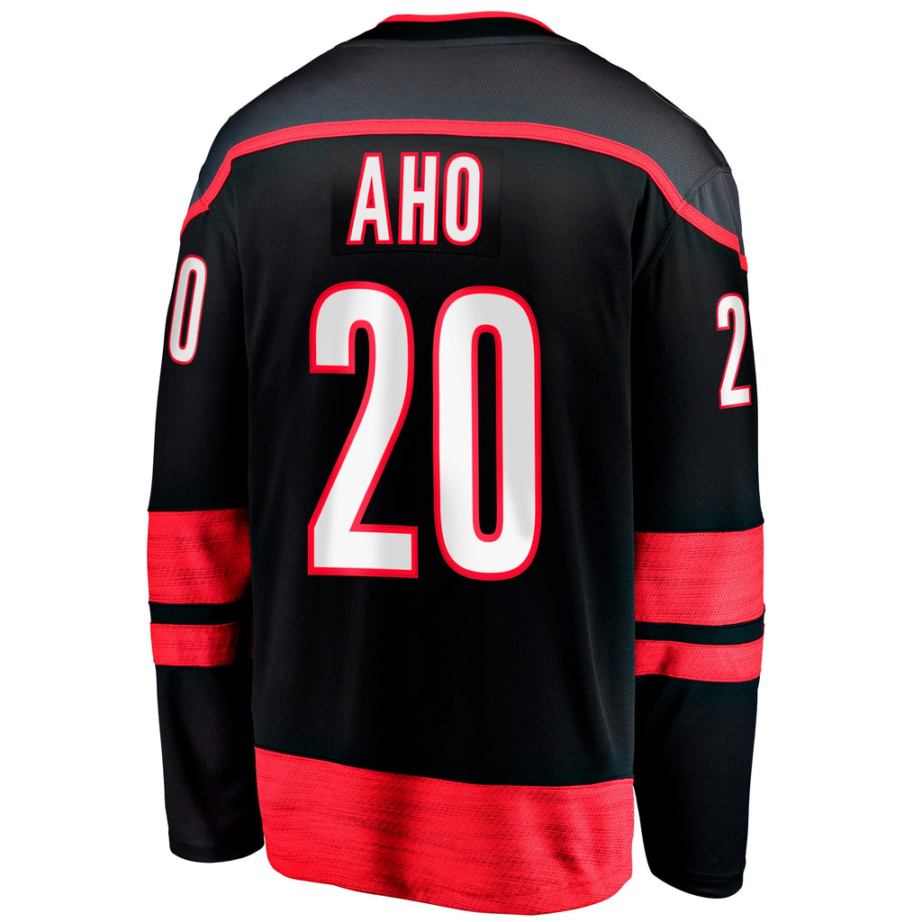 Men's Fanatics Sebastian Aho Black Carolina Hurricanes Home Breakaway Jersey