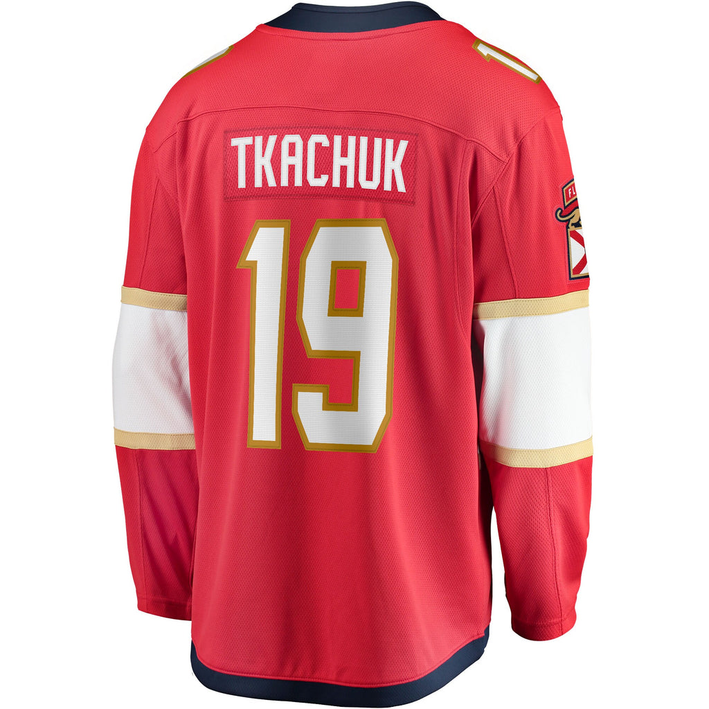 Men's Fanatics Matthew Tkachuk Red Florida Panthers Home Breakaway Player Jersey