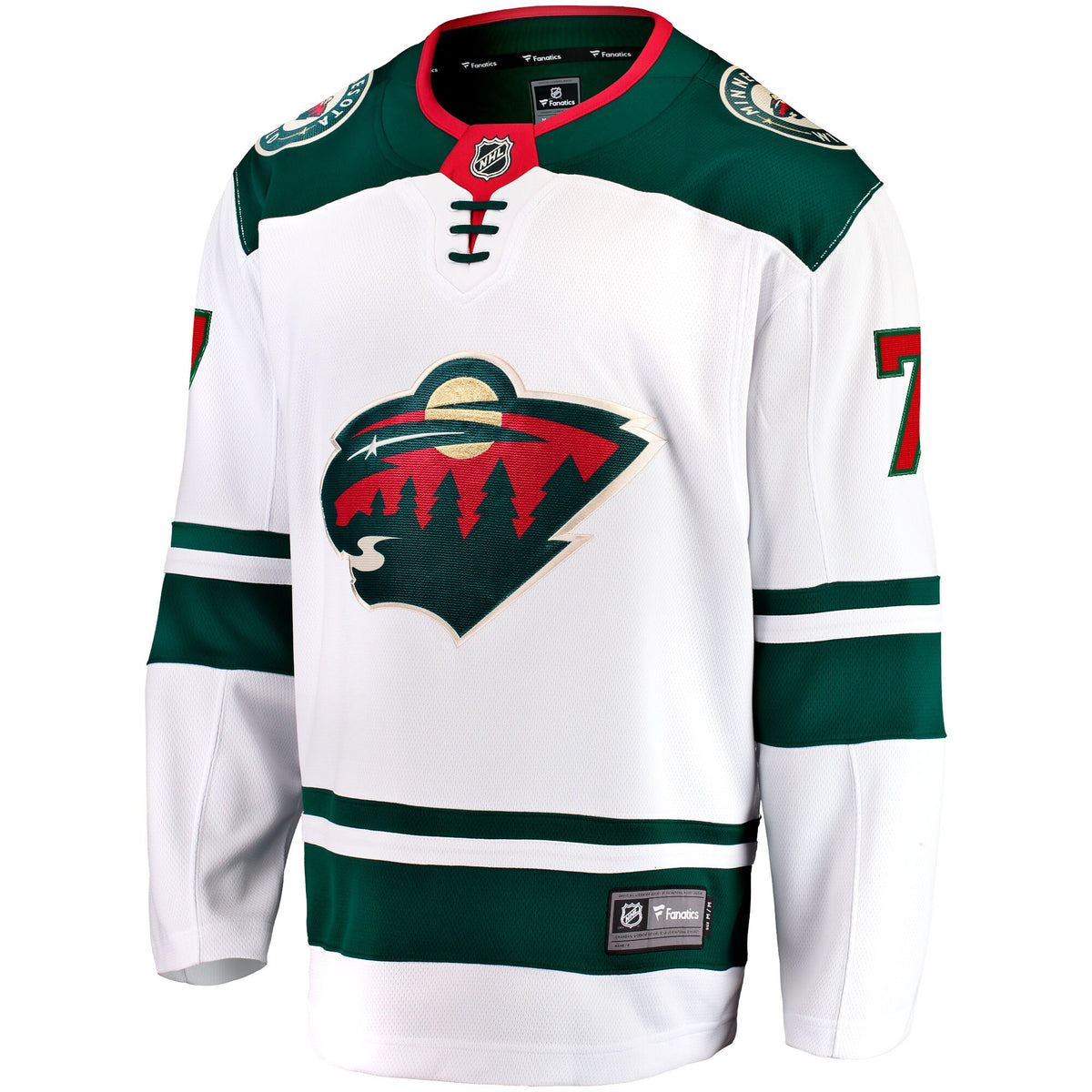 Minnesota Wild Fanatics Away Breakaway Jersey - White - Brock Faber - Mens