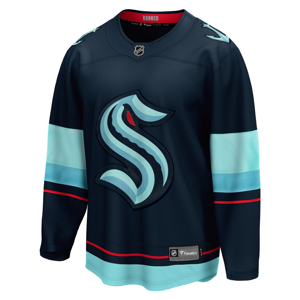 Men's Fanatics Deep Sea Blue Seattle Kraken Home Breakaway Jersey