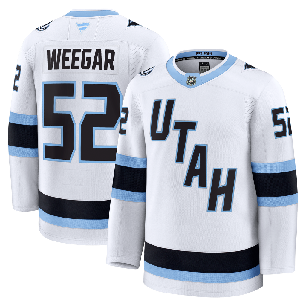 Utah Mammoth Fanatics Away Premium Jersey - White - MacKenzie Weegar - Mens