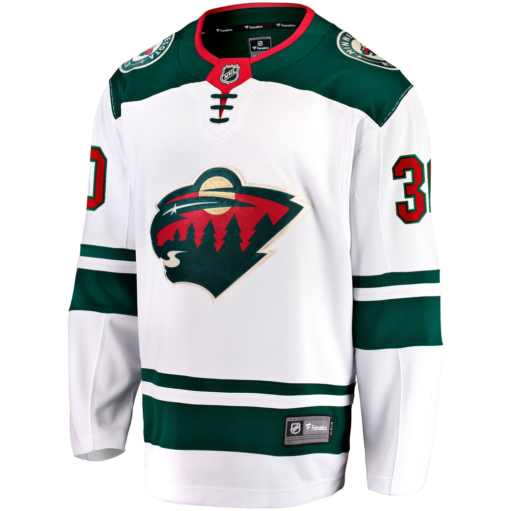 Minnesota Wild Fanatics Away Breakaway Jersey - White - Jesper Wallstedt - Mens