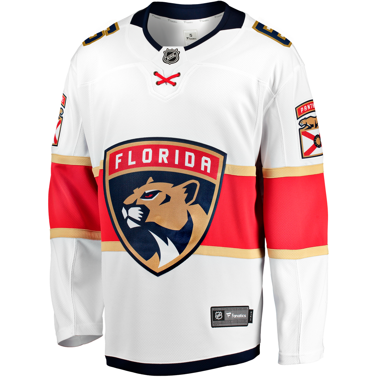 Florida Panthers Fanatics Away Breakaway Jersey - White - Radko Gudas - Mens