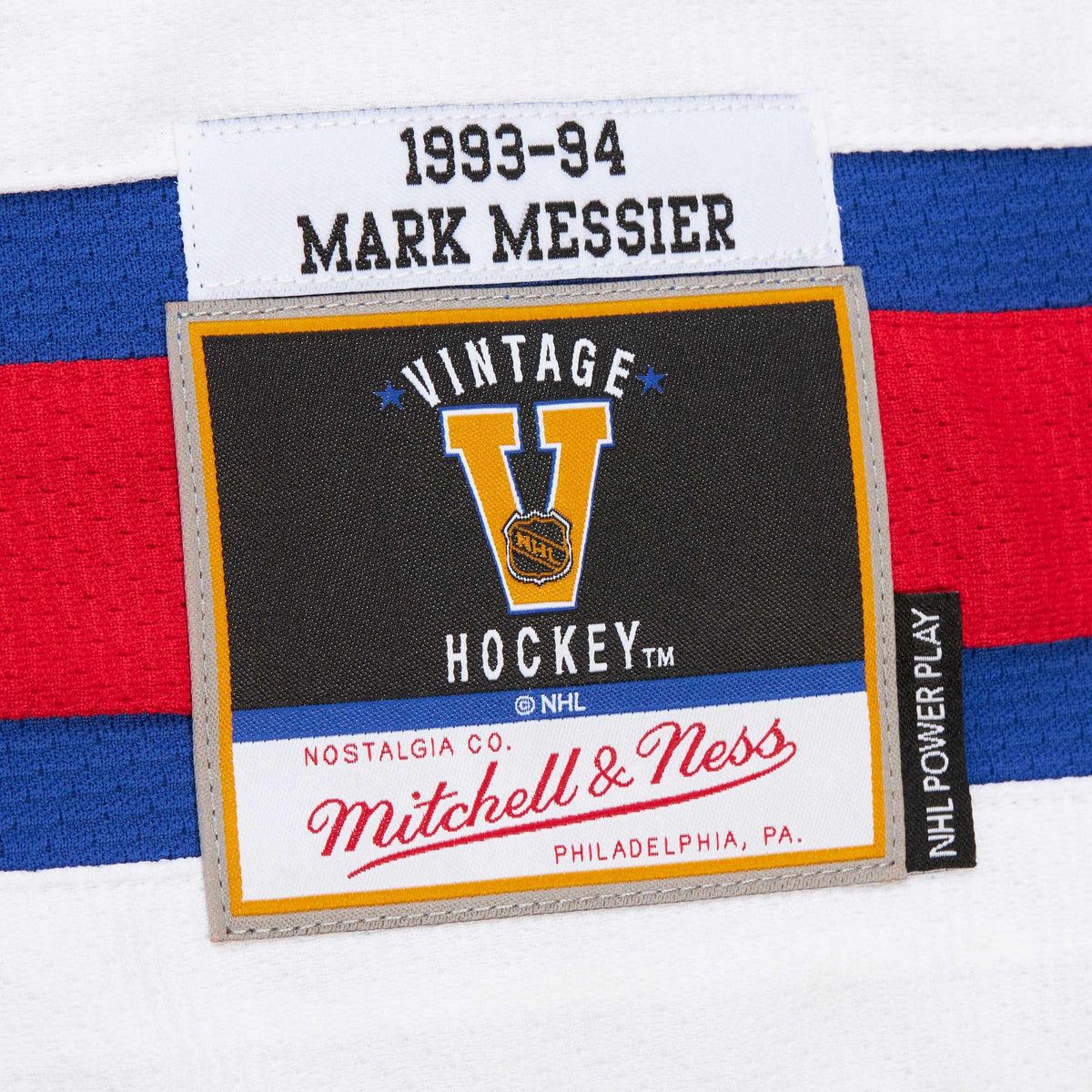 Men's Mark Messier White New York Rangers 1993-94 Power Play Jersey