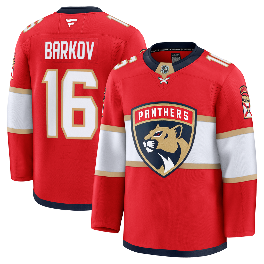 Florida Panthers Fanatics Home Premium Jersey - Red - Aleksander Barkov - Mens