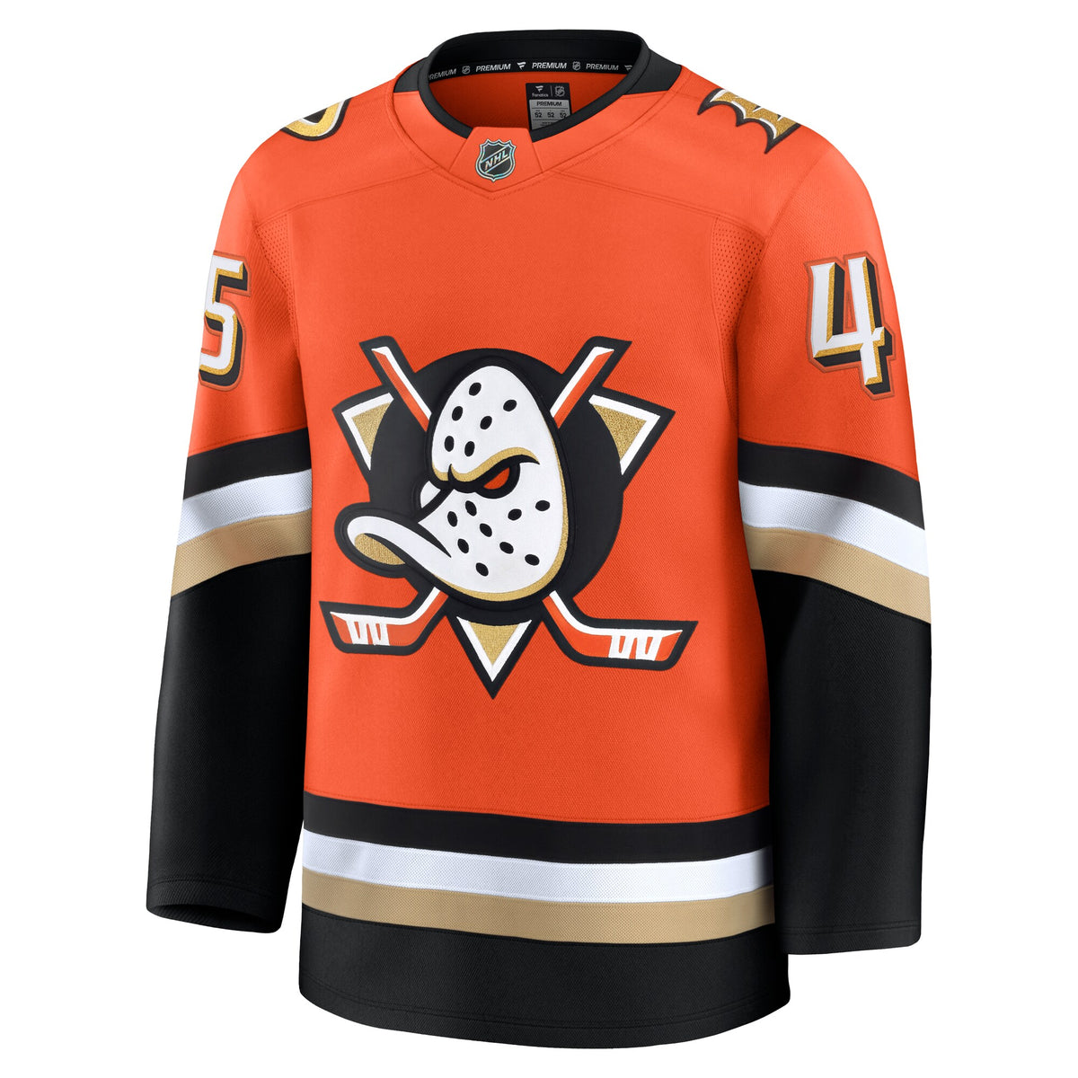 Anaheim Ducks Fanatics Home Premium Jersey - Orange - Beckett Sennecke - Mens