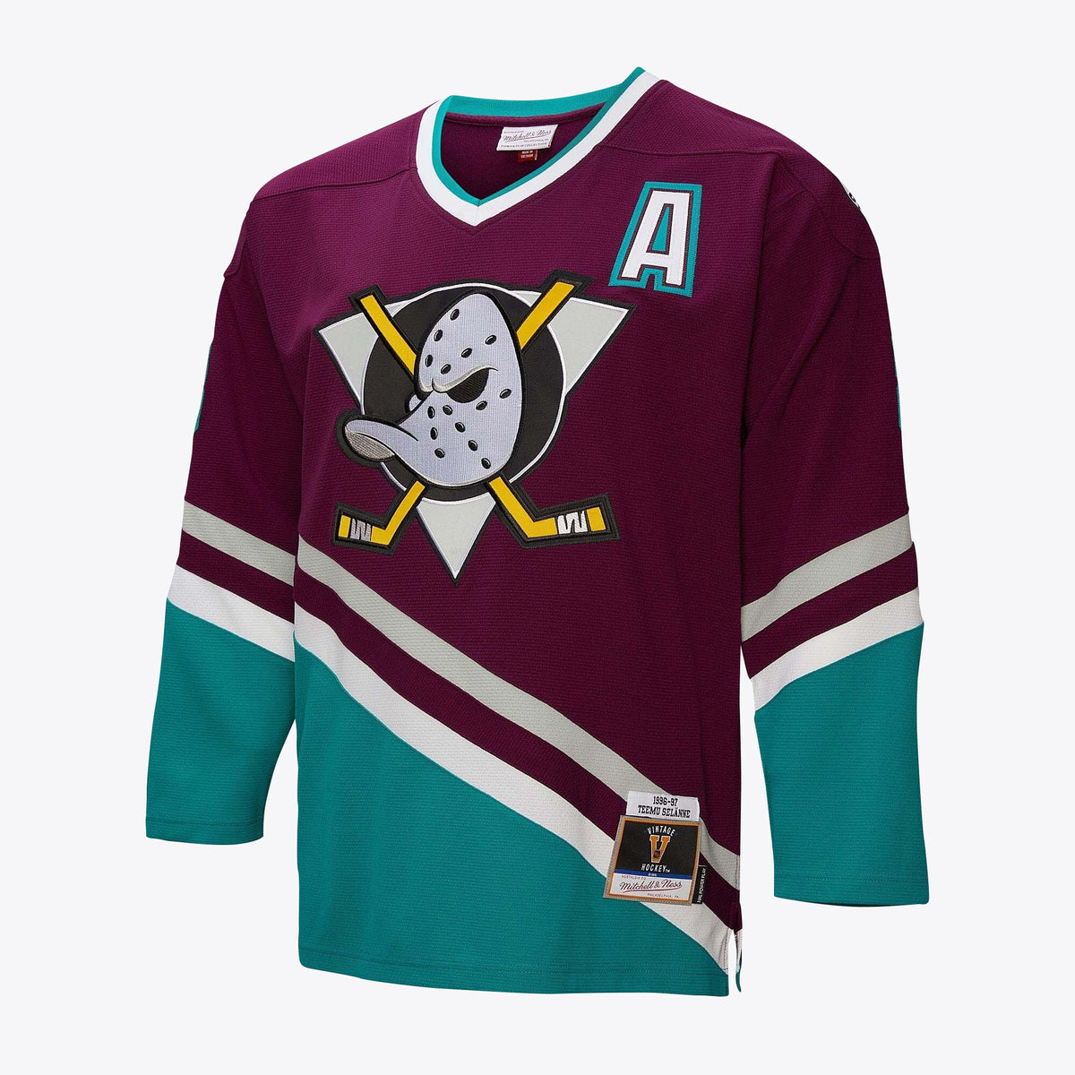 Anaheim Ducks Power Play Dark Jersey by Mitchell & Ness - Mens
