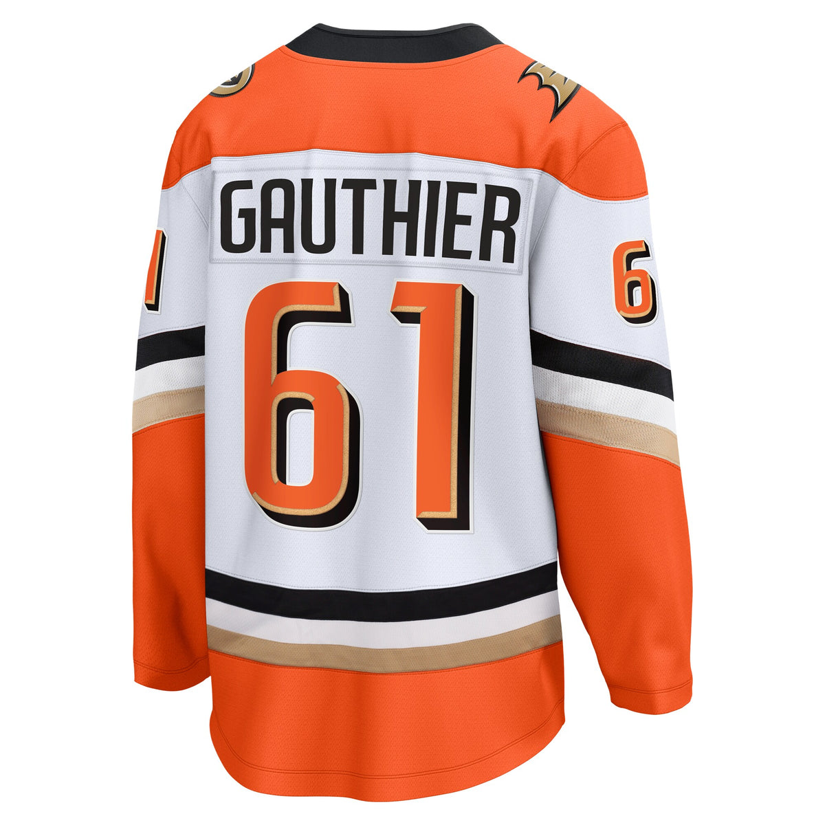 Anaheim Ducks Fanatics Branded Away Breakaway Jersey - White - Cutter Gauthier - Mens
