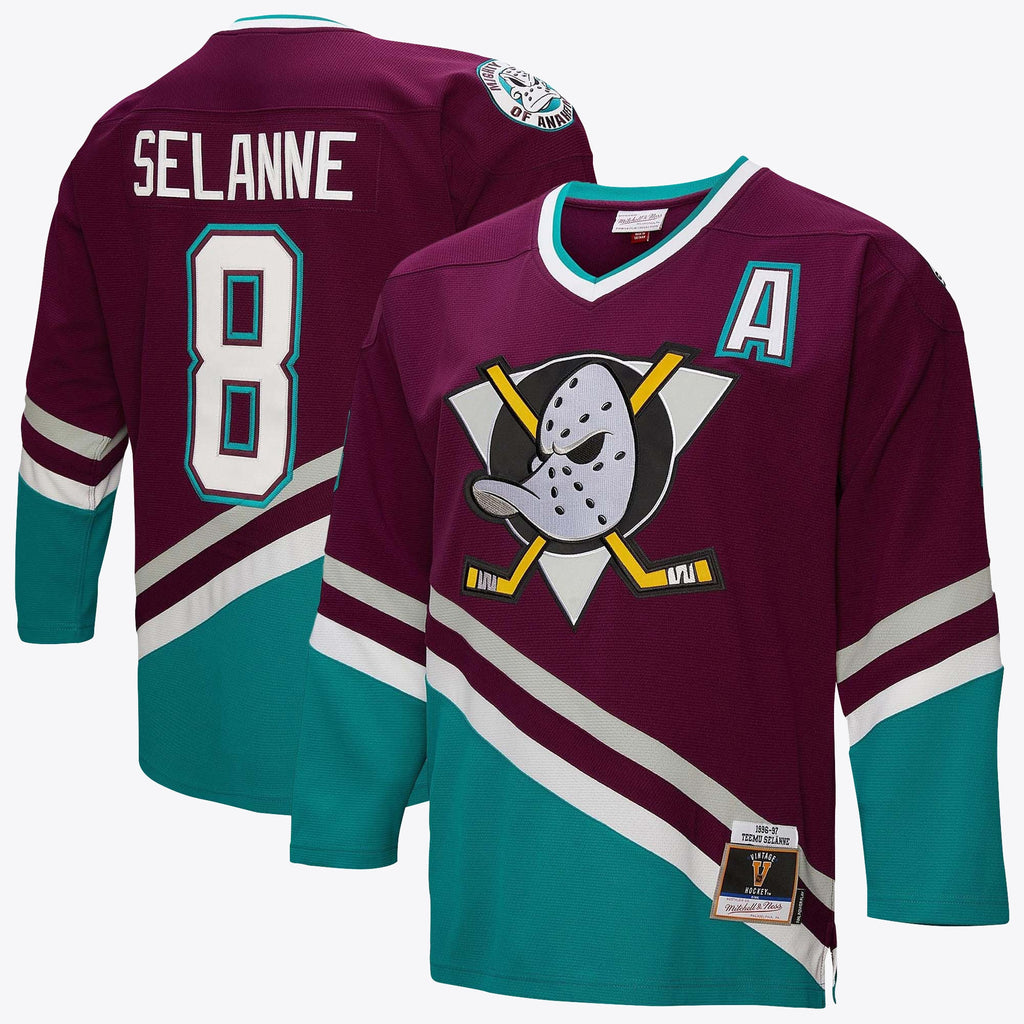 Anaheim Ducks Power Play Dark Jersey by Mitchell & Ness - Mens