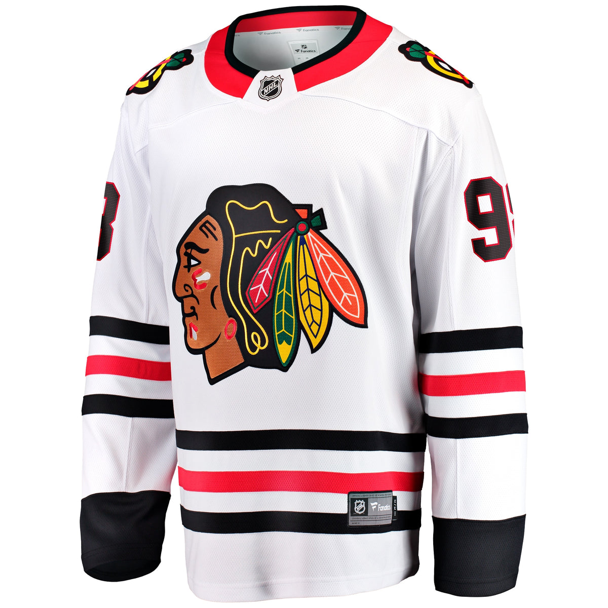Men's Fanatics Connor Bedard White Chicago Blackhawks Away Breakaway Player Jersey