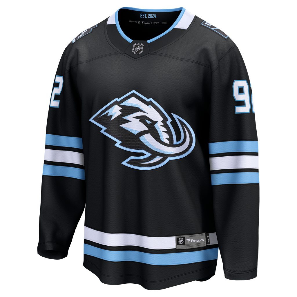 Utah Mammoth Fanatics Home Breakaway Jersey - Black - Logan Cooley - Mens