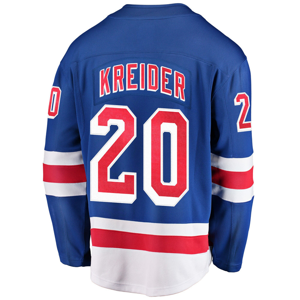 New York Rangers Fanatics Home Breakaway Jersey - Blue - Chris Kreider - Mens