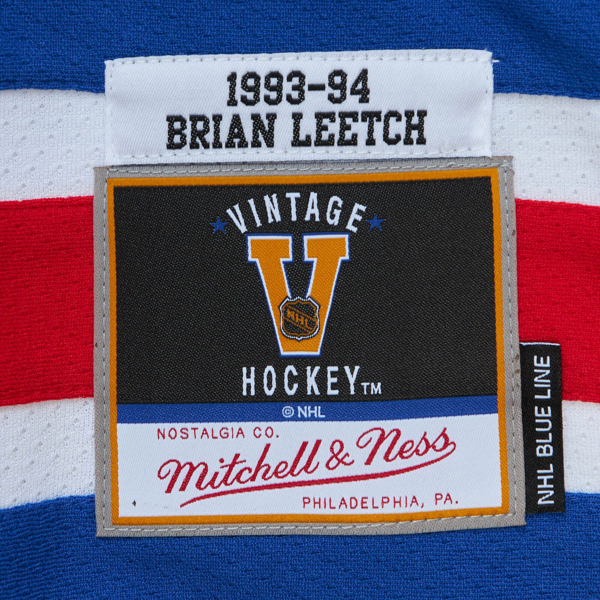New York Rangers Mitchell & Ness Blue Line Jersey Brian Leetch 1993