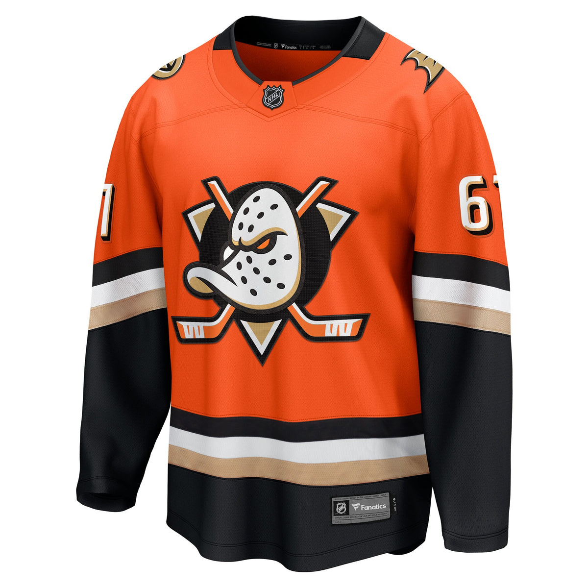 Anaheim Ducks Fanatics Home Breakaway Jersey - Orange - Cutter Gauthier - Mens