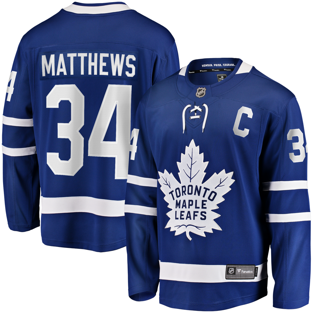 Toronto Maple Leafs Fanatics Home Breakaway Jersey - Blue - Auston Matthews - Mens