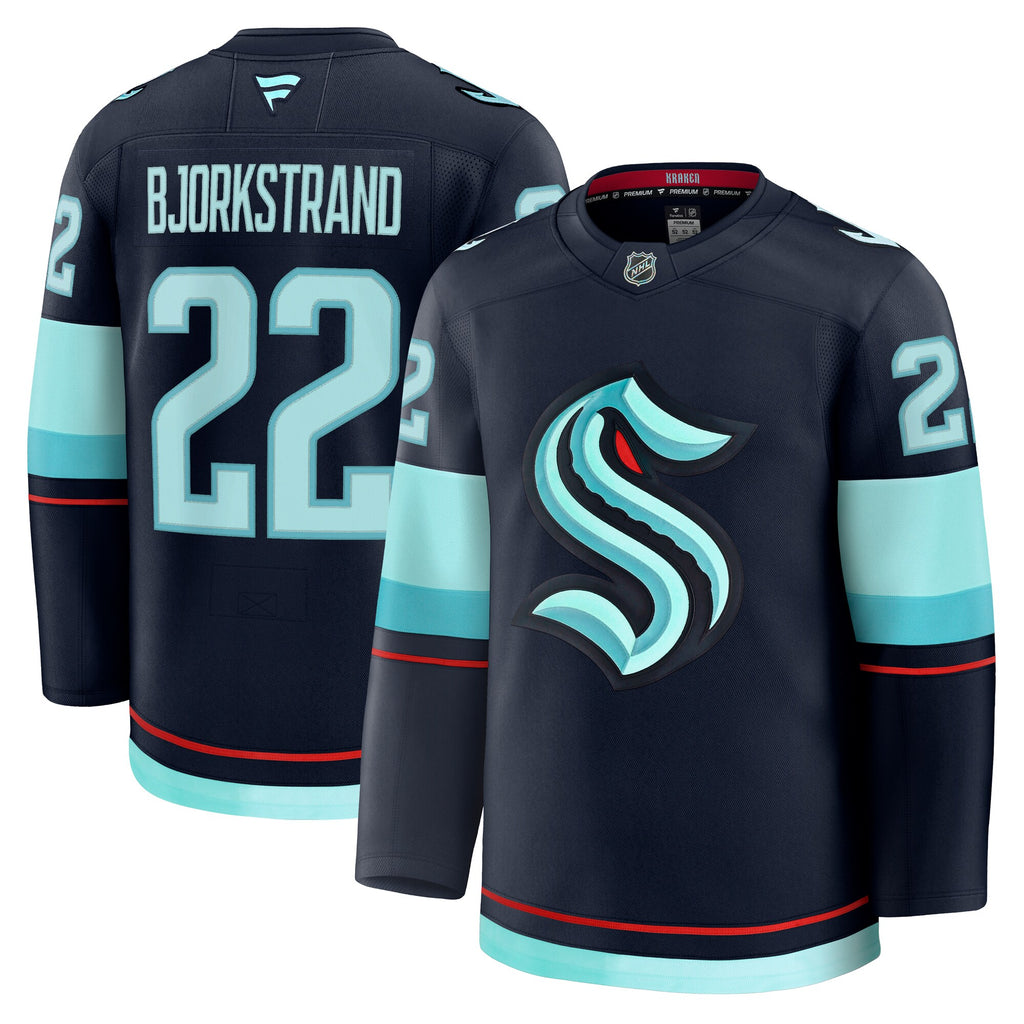 Seattle Kraken Fanatics Branded Home Premium Jersey - Deep Sea Blue - Oliver Bjorkstrand - Mens