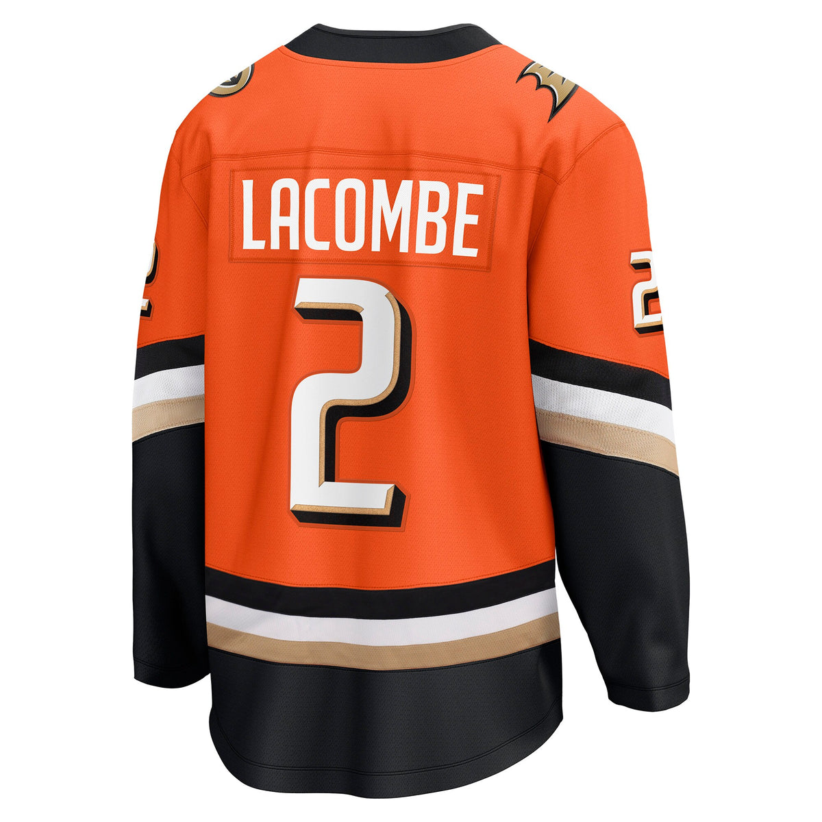 Anaheim Ducks Fanatics Home Breakaway Jersey - Orange - Jackson LaCombe - Mens