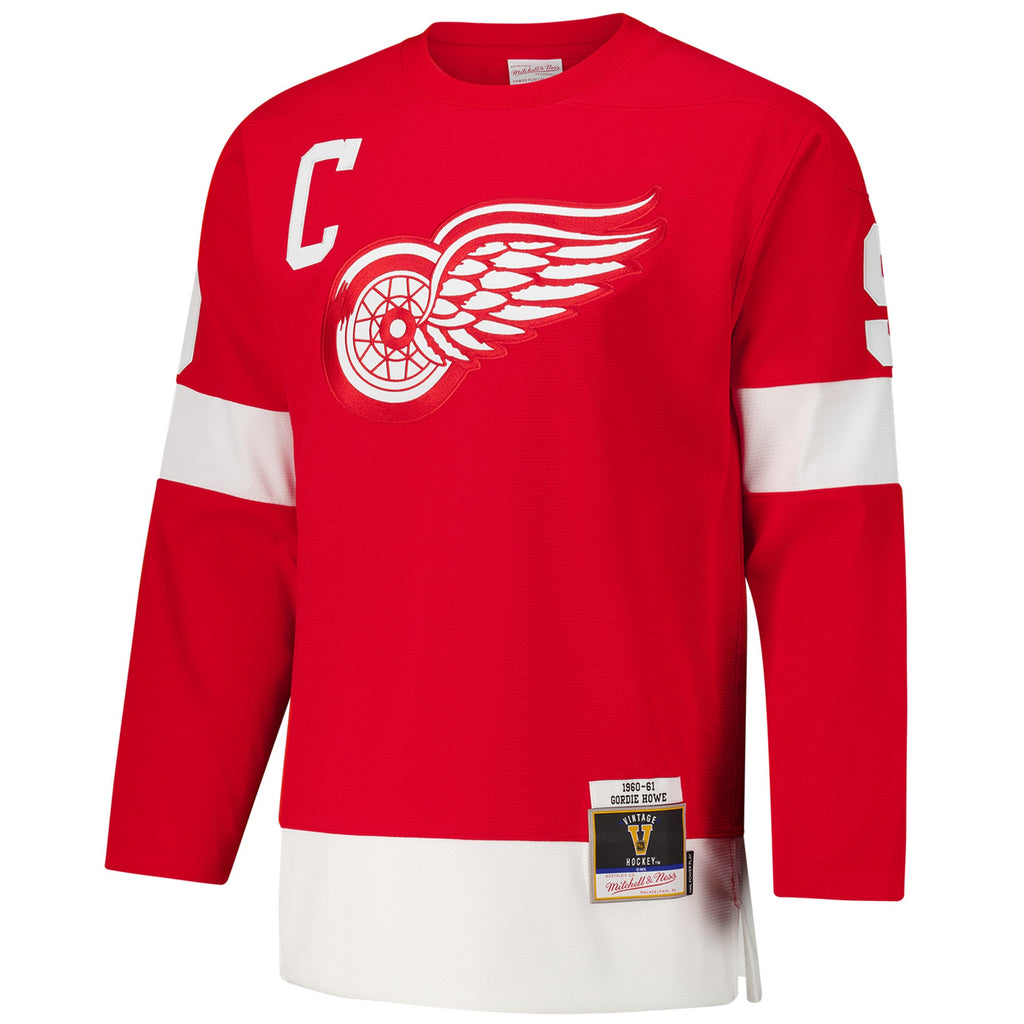 Men's Gordie Howe Red Detroit Red Wings 1960-61 Power Play Jersey