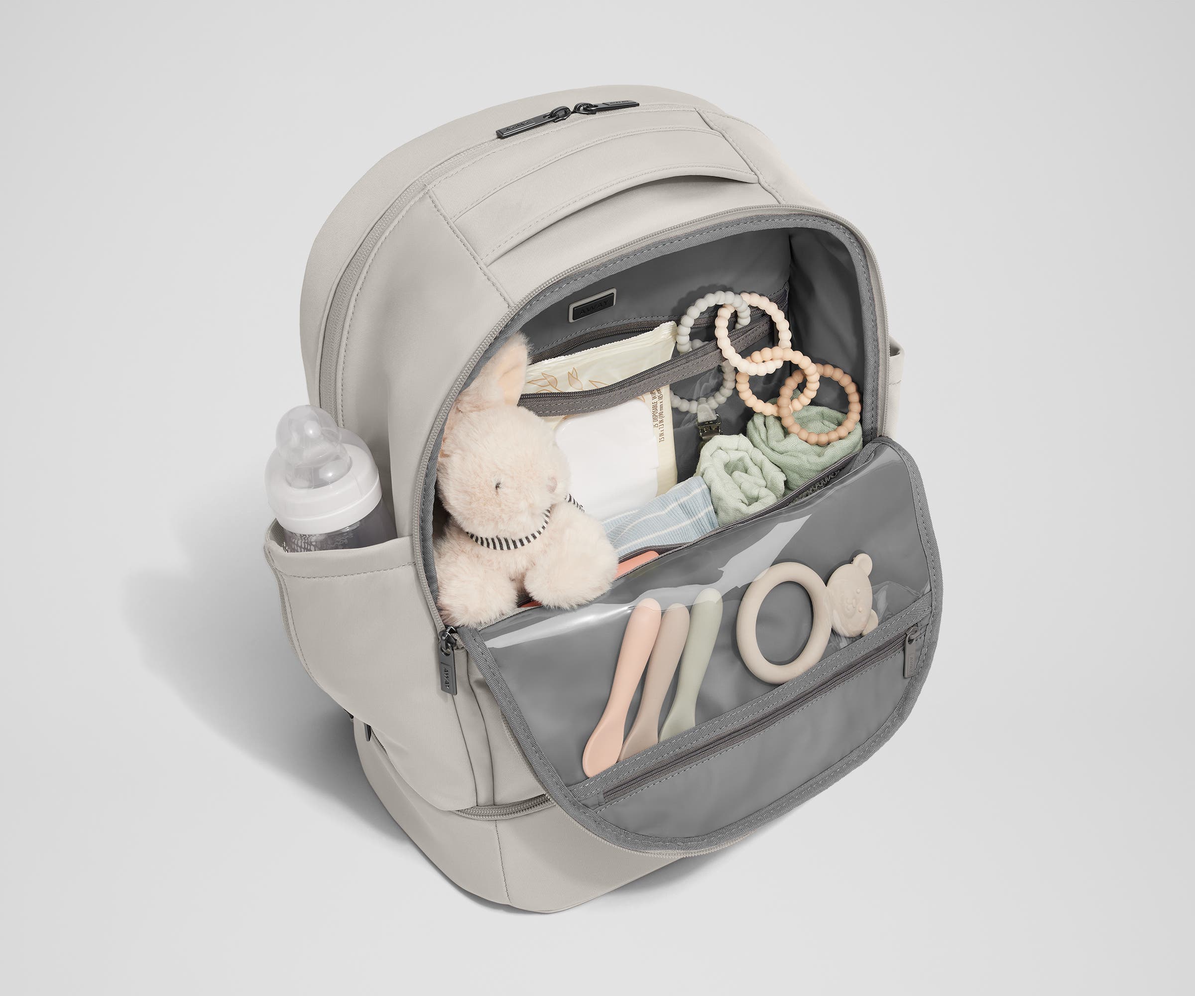 Away The Double Diaper Backpack Diaper Bag - Cloud Gray