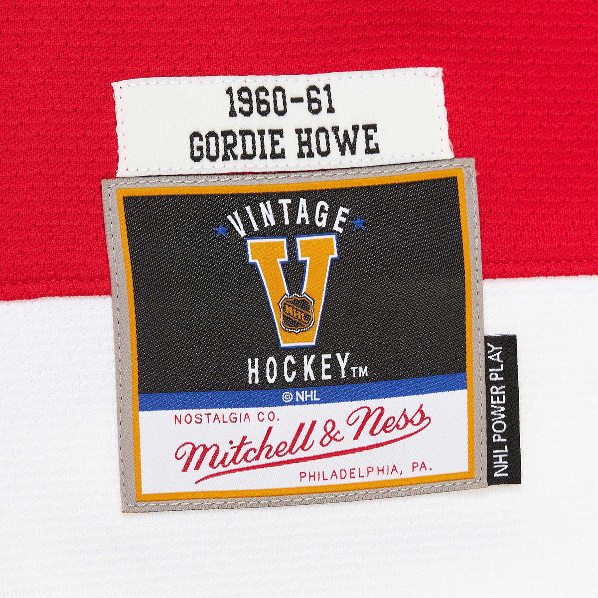 Men's Gordie Howe Red Detroit Red Wings 1960-61 Power Play Jersey