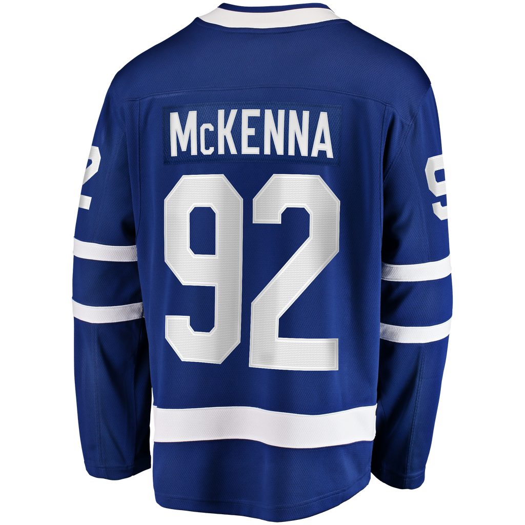 Toronto Maple Leafs Fanatics Home Breakaway Jersey - Blue - Gavin McKenna - Mens