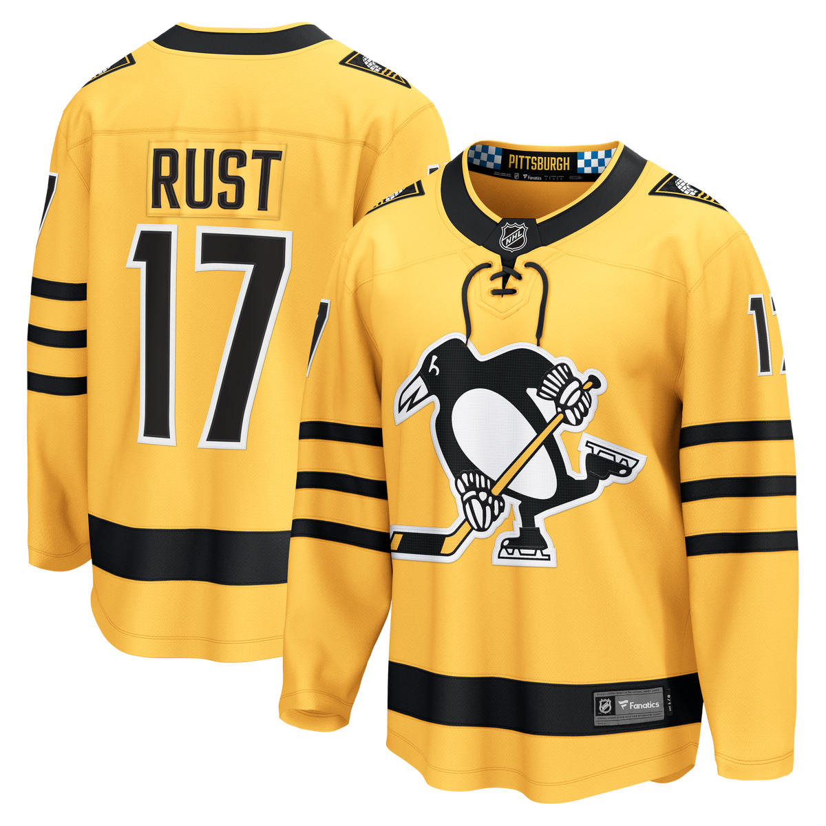 Pittsburgh Penguins Alternate Breakaway Jersey - Bryan Rust - Mens