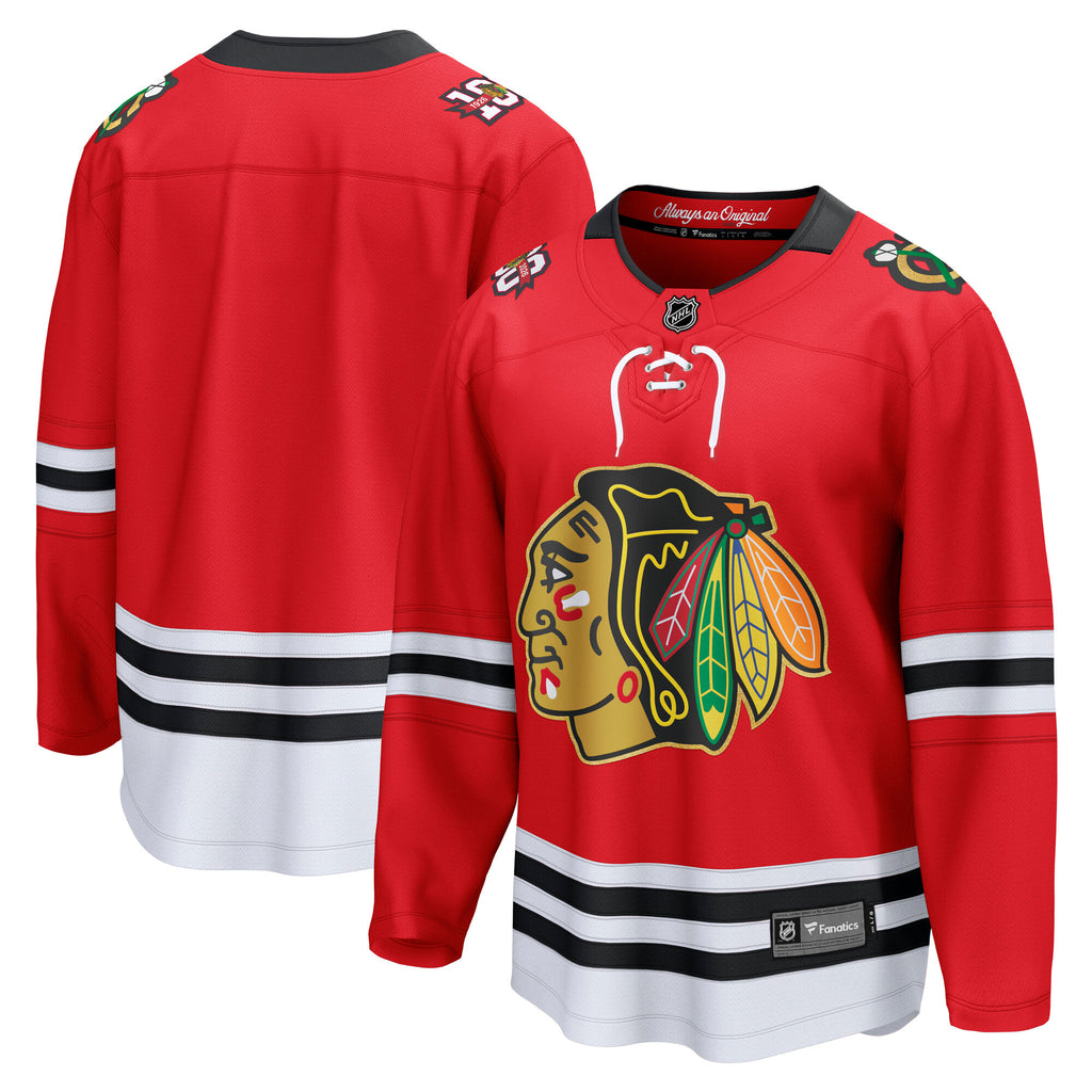 Chicago Blackhawks Fanatics Home Centennial Breakaway Jersey - Red - Mens
